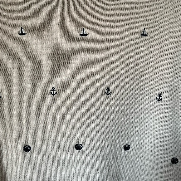 ⚓️Kiel James Patrick - Nautical Crew Neck Cream Sweater made from Cotton & Linen - Picture 5 of 10